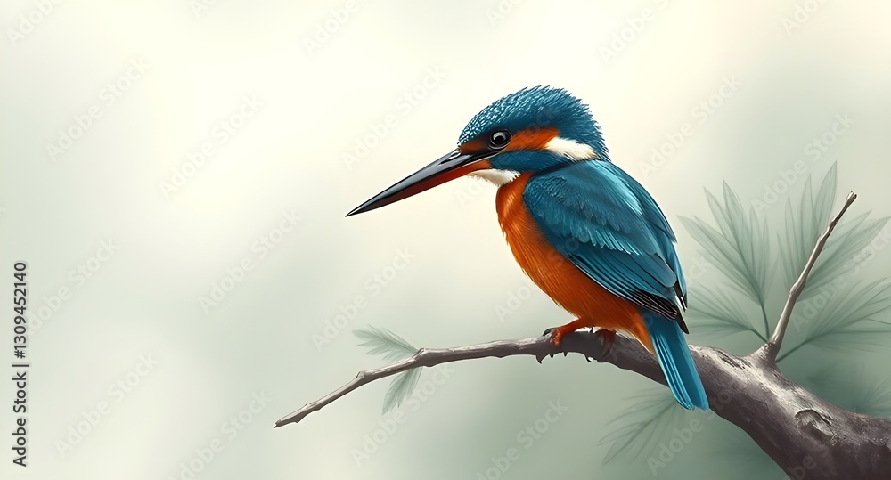 Obraz premium kingfisher on the branch