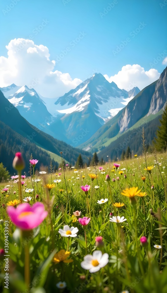 Fototapeta premium swiss alpine meadow
