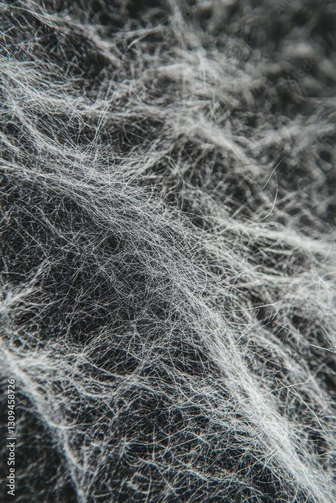 Fototapeta premium Vertical Close-Up View of a Gray Felt Fabric Texture Showing Detailed Fibers.