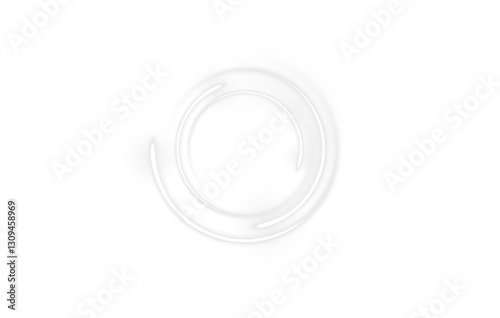 PNG circle with neon line creating a circular frame and round portal. An abstract background featuring a glowing ring with a radiant twirl and smooth curve. Glare vector effect with light astral beam 