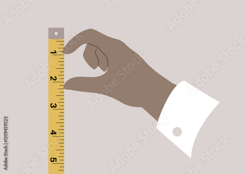 A hand carefully grips a measuring tape, showcasing the importance of accuracy in measurements during a project in a creative environment