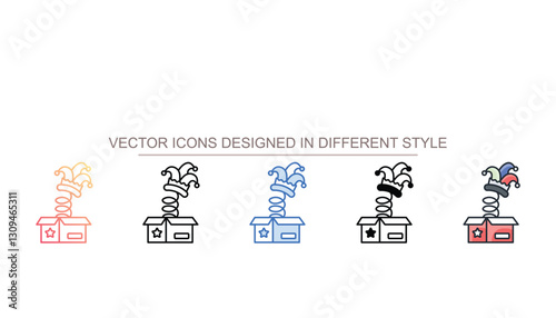 Joke Box icon design with white background stock illustration