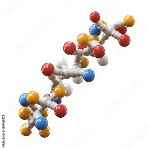 Molecular structure of a polymer chain
