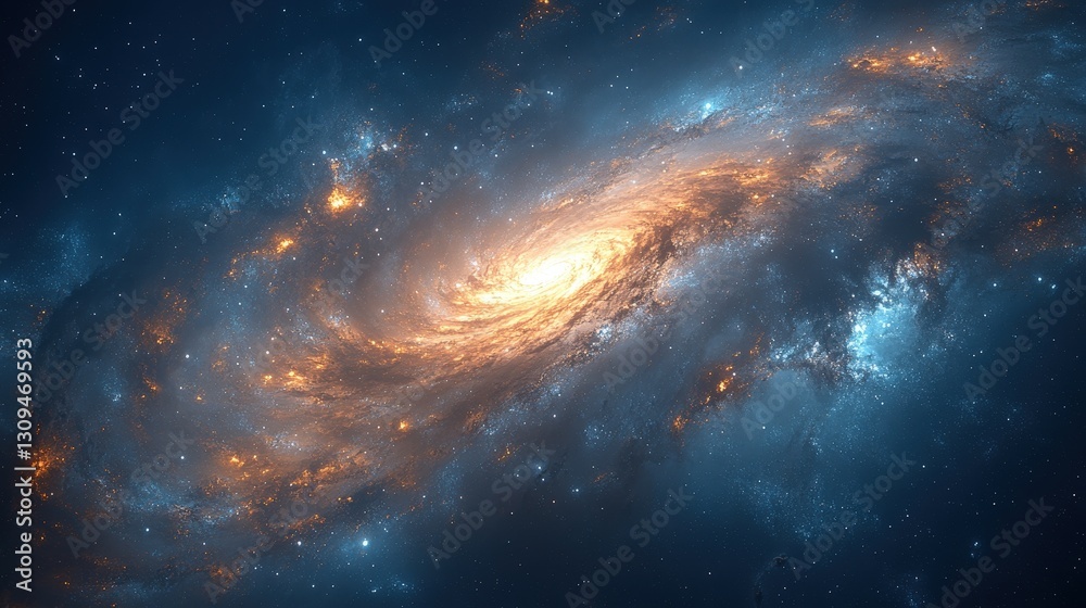 Fototapeta premium Spiral Galaxy in Deep Space (3)