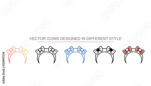 Hair Band icon design with white background stock illustration