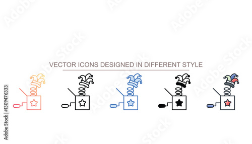 Prank Box icon design with white background stock illustration