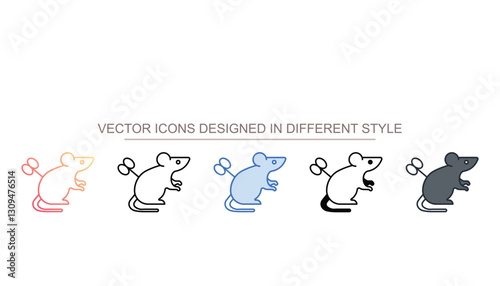 Rat Prank icon design with white background stock illustration
