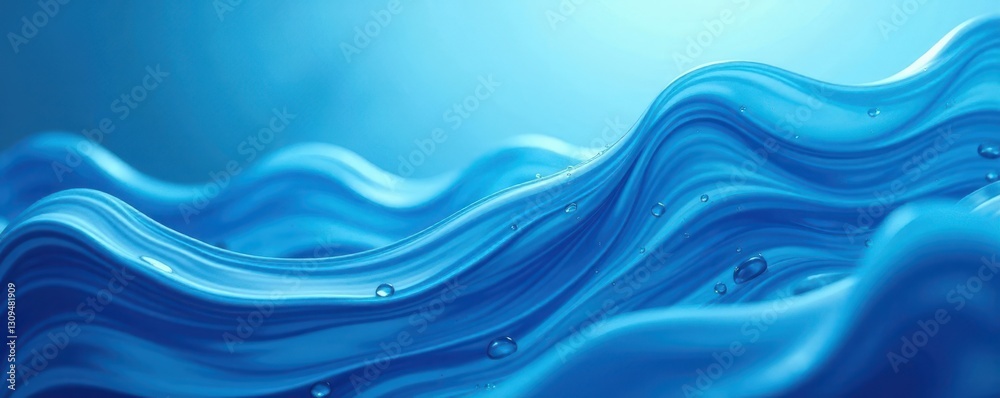 Fototapeta premium Swirling blues, soft edges, translucent watery effect, blend, sky