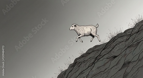 silhouette of a sheep