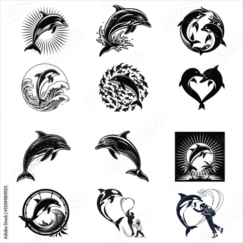Dolphins Silhouette