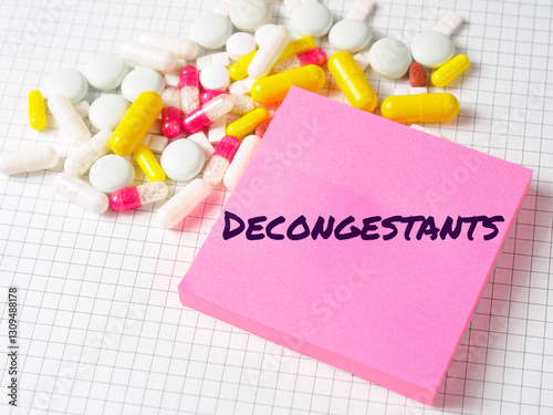 Decongestants text medical drugs for treatment and prevention