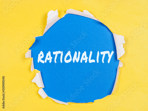 rationality inscription on colored paper background