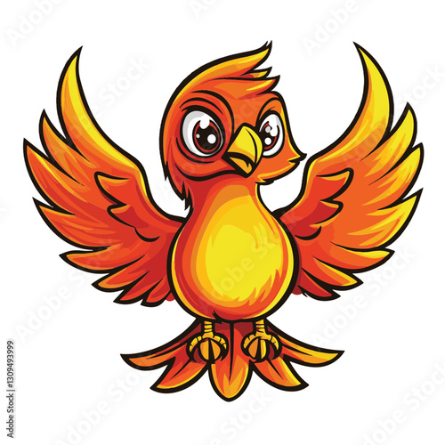 Phoenix bird vector illustration