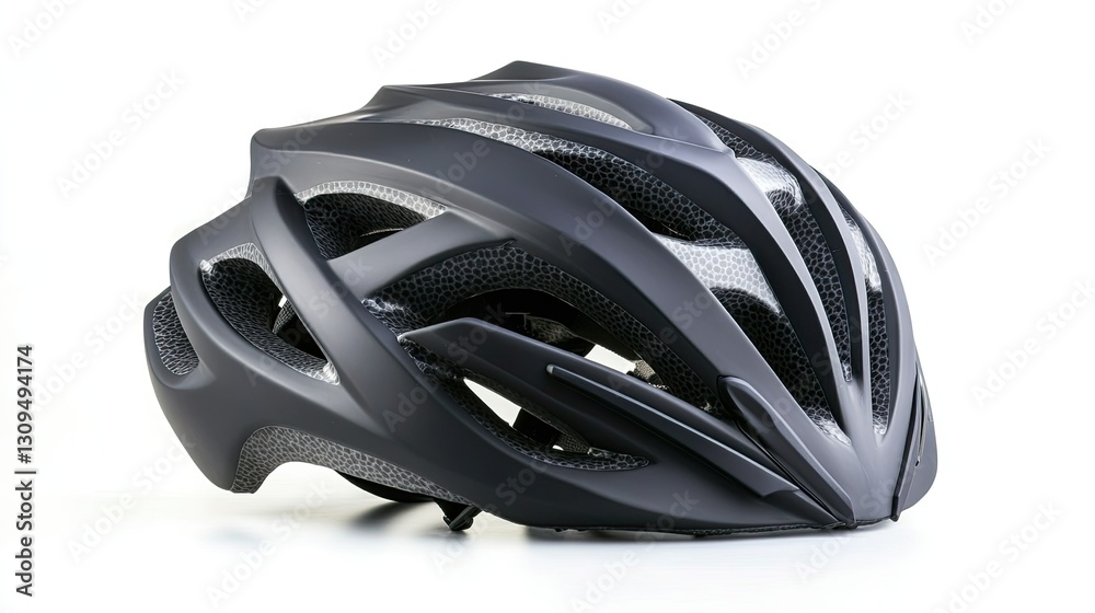 Protective bike helmet with adjustable straps, lightweight and comfortable, ideal for cyclists, isolated on white. Protective bike helmet with adjustable straps, lightweight and comfortable, ideal for cyclists, isolated on white.