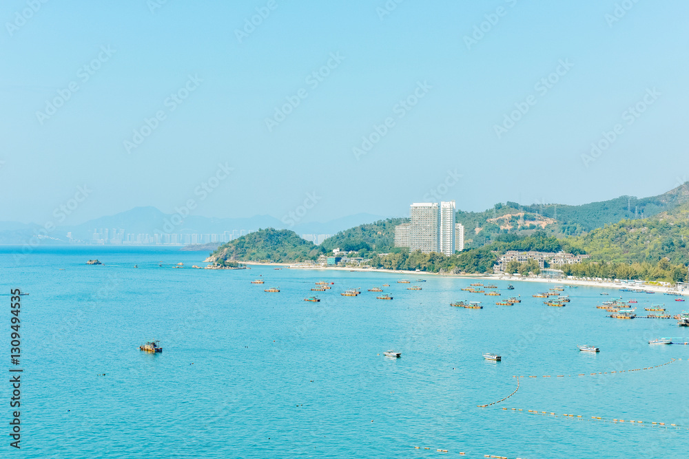 Obraz premium Xunliao Bay coastline scenery in Huizhou, Guangdong province, China, in January winter