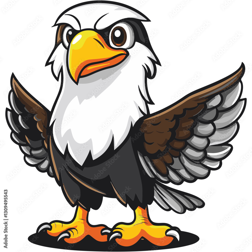 Obraz premium Majestic Cartoon Eagle
