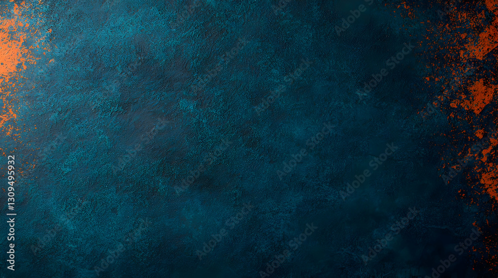 Abstract Blue And Orange Textured Background With Spray Paint Effect On Dark Surface Abstract Blue And Orange Textured Background With Spray Paint Effect On Dark Surface