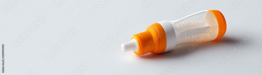Condiment bottle on a clean surface, used for sauces and dressings. Condiment bottle on a clean surface, used for sauces and dressings.