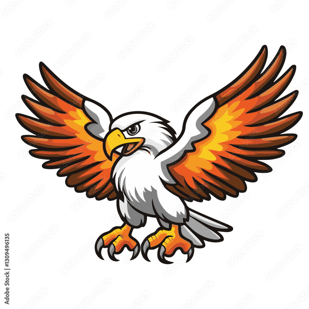 Obraz premium Majestic Cartoon Eagle