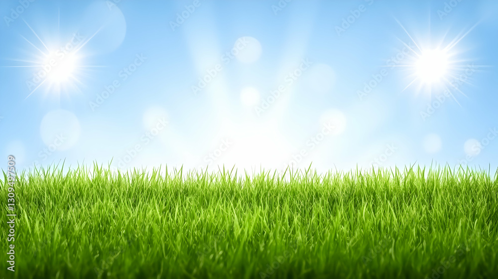 Vibrant Green Grass Background Illustration Vibrant Green Grass Background Illustration