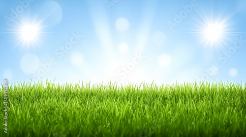 Vibrant Green Grass Background Illustration