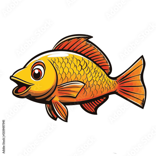 goldfish on white background