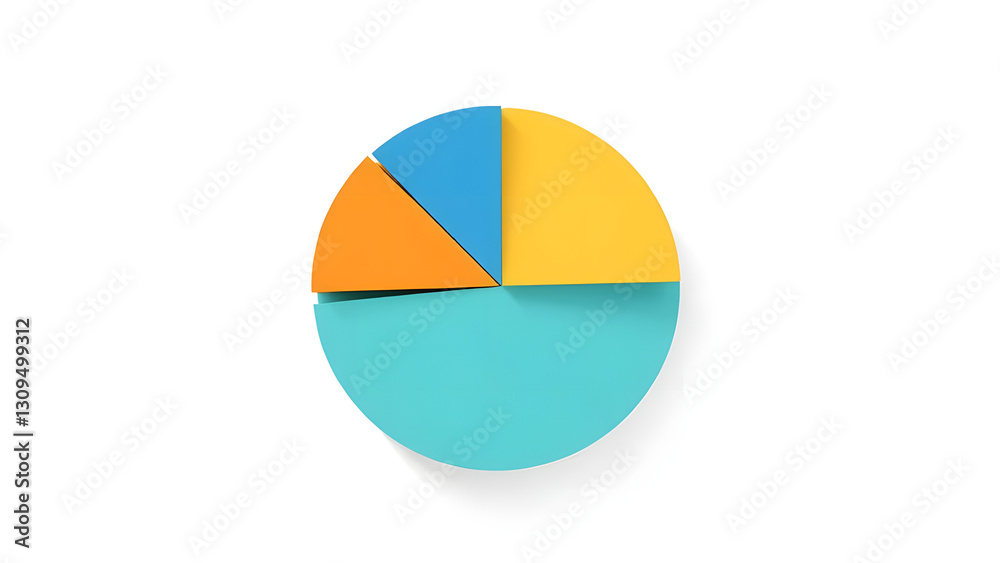 A 3D ball symbolizes market growth in a colorful, circular chart A 3D ball symbolizes market growth in a colorful, circular chart