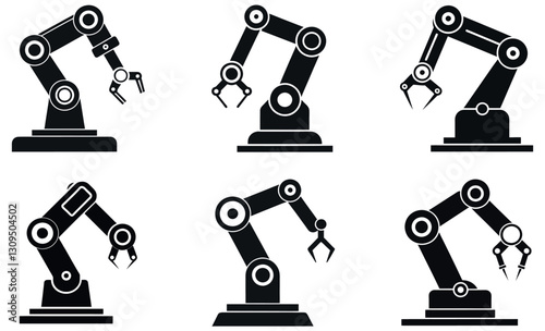 robotic arm icons for industrial design