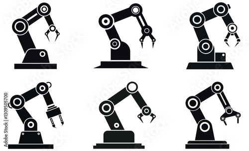 robotic arm icons for industrial design