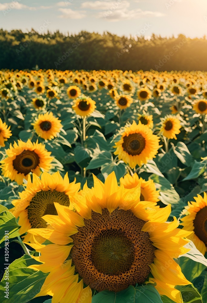 Fototapeta premium sunflowers in the field