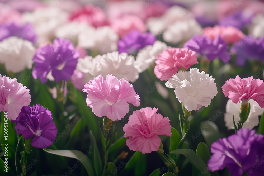 Colorful Carnations in Bloom Colorful Carnations in Bloom