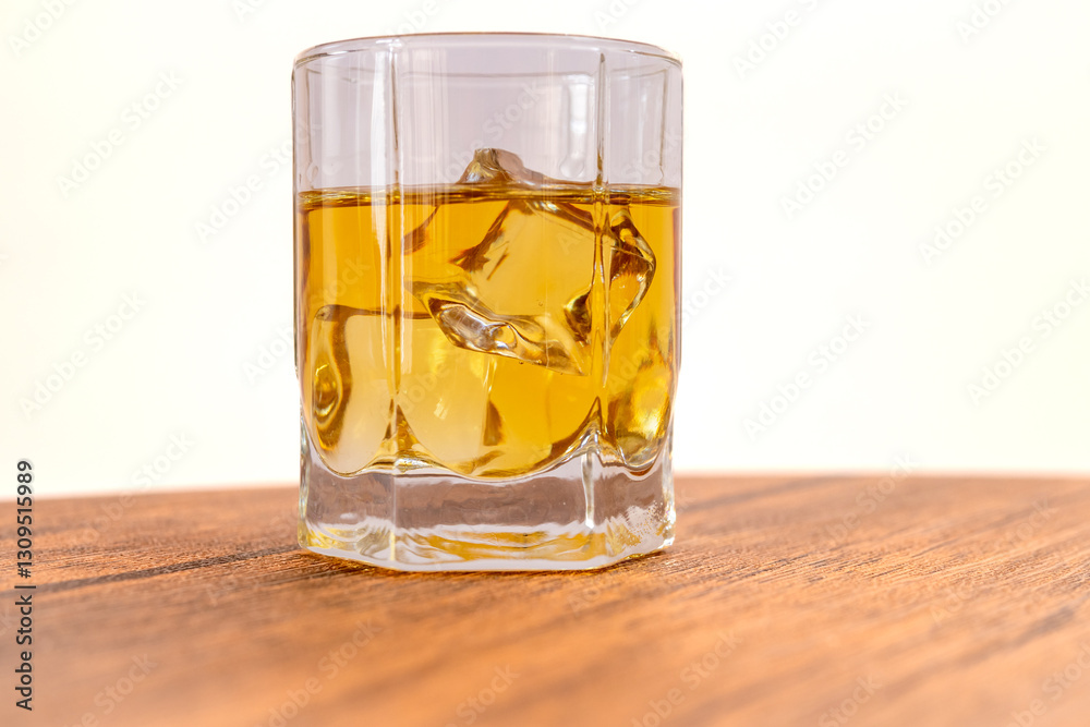 Whiskey on the Rocks - Close-up Studio Shot Whiskey on the Rocks - Close-up Studio Shot