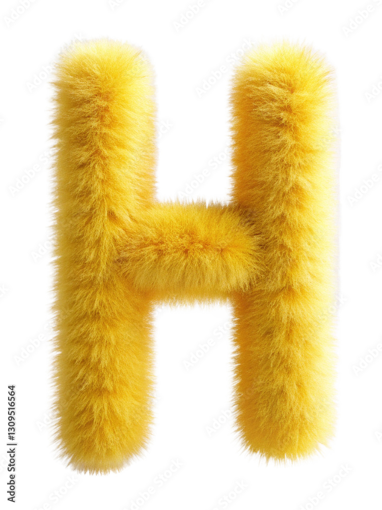 Hyper-Realistic Yellow Fluffy Fur Letter on White Background, Warm Golden Lighting, Playful Pastel Tones, High-Resolution Honey Core Style Hyper-Realistic Yellow Fluffy Fur Letter on White Background, Warm Golden Lighting, Playful Pastel Tones, High-Resolution Honey Core Style