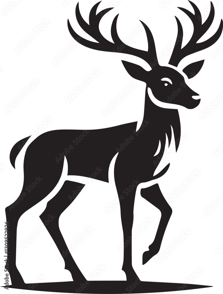 black deer silhouette vector, deer vector illustration, deer logo vector, deer vector icon, deer silhouette vector isolated on white background black deer silhouette vector, deer vector illustration, deer logo vector, deer vector icon, deer silhouette vector isolated on white background