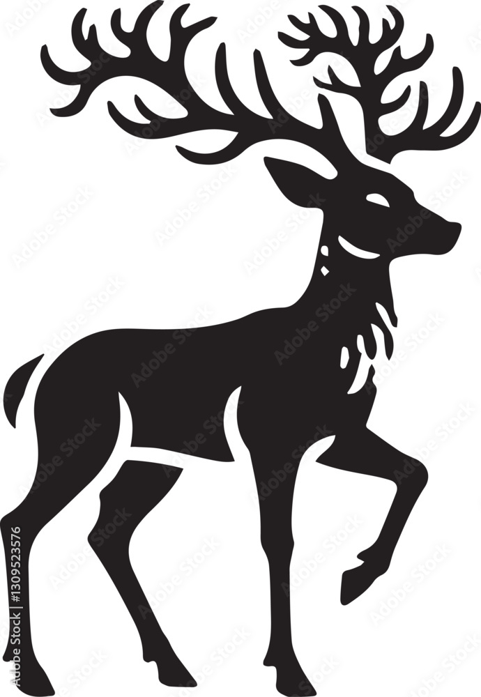 black deer silhouette vector, deer vector illustration, deer logo vector, deer vector icon, deer silhouette vector isolated on white background black deer silhouette vector, deer vector illustration, deer logo vector, deer vector icon, deer silhouette vector isolated on white background