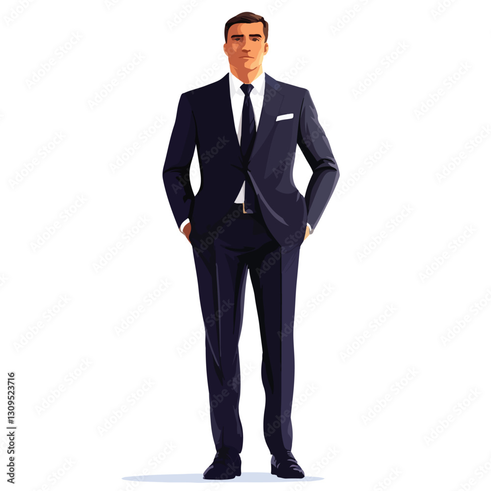 Professional Businessman in Suit Isolated on White Background Professional Businessman in Suit Isolated on White Background