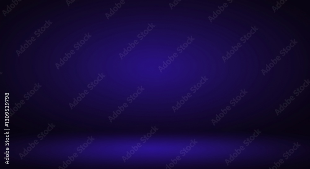 Fototapeta premium Deep Blue Studio Background Soft Lighting. AI Generated