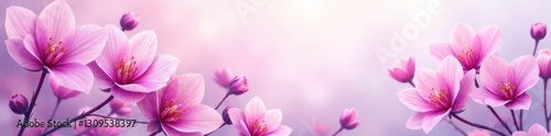 Delicate watercolor blooms, soft purple pinks , color, art