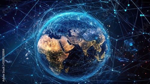 Global conversation network with digital communication tools bridging cultural gaps.
