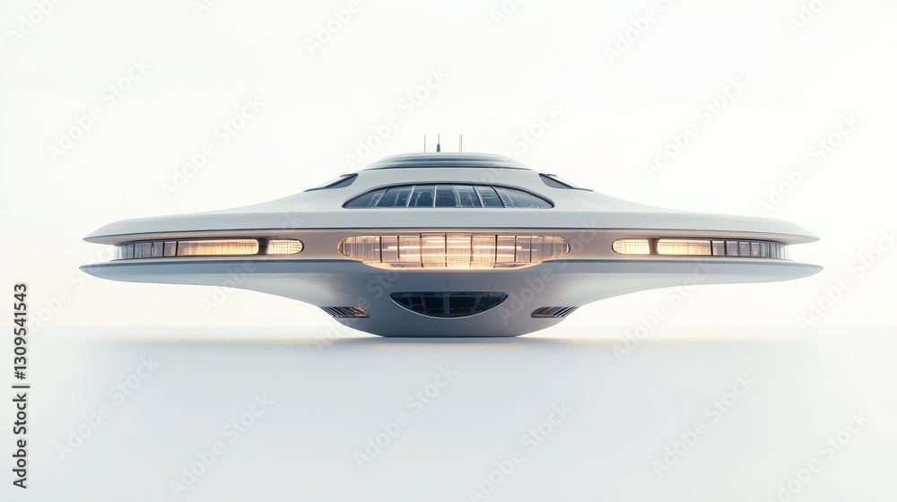 Spaceship station isolated on a white background Spaceship station isolated on a white background