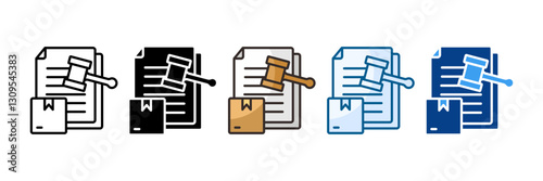Legal Consultation  Icon Set Multiple Style Collection