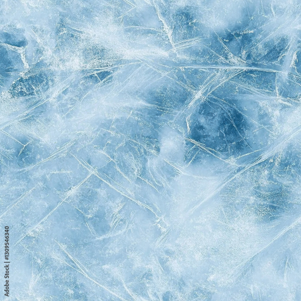 Fototapeta premium Cracked Ice Photo Texture, Snow Ice Seamless
