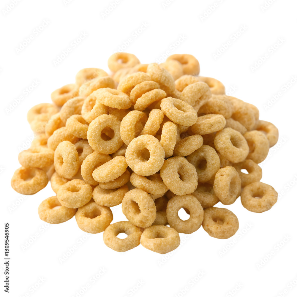 Cheerios cereal corns isolated on transparent background Cheerios cereal corns isolated on transparent background