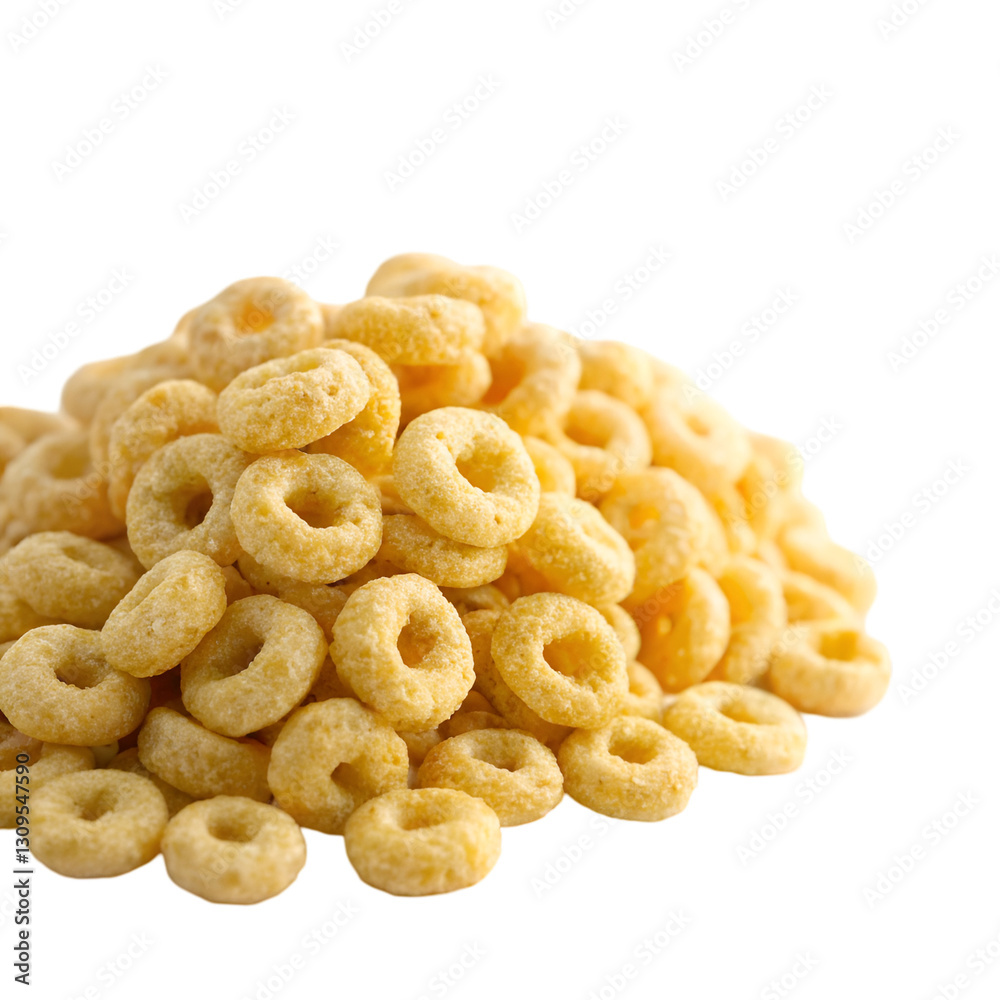 Cheerios cereal corns isolated on transparent background Cheerios cereal corns isolated on transparent background