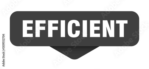 efficient sticker. efficient sign on transparent background