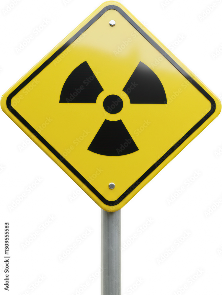 Radioactive Hazard Warning Sign Yellow Diamond Black Symbol Safety Alert Radioactive Hazard Warning Sign Yellow Diamond Black Symbol Safety Alert