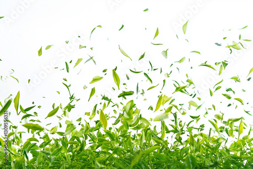 Fresh Green Leaves in Motion