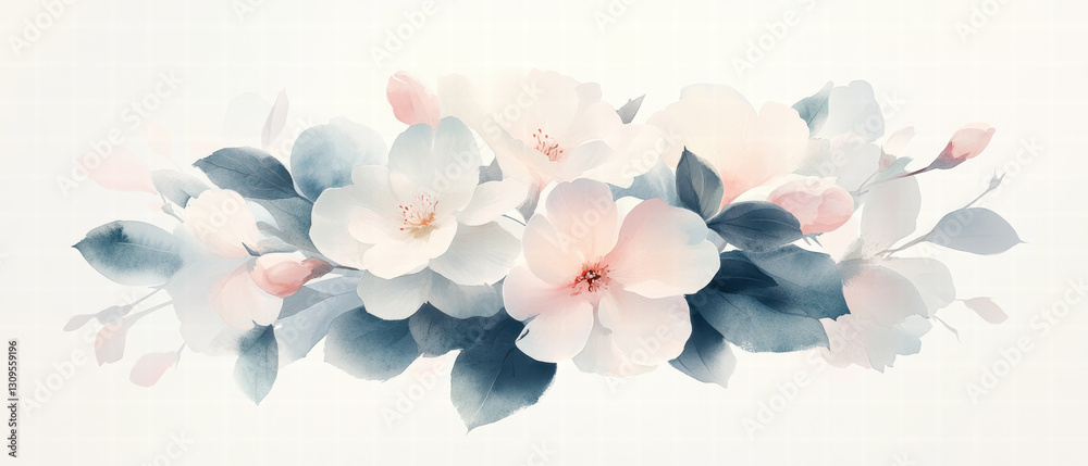 Obraz premium Elegant Watercolor Floral Arrangement