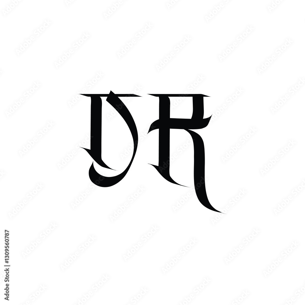 DR monogram logo design letter text name symbol monochrome logotype alphabet character simple logo DR monogram logo design letter text name symbol monochrome logotype alphabet character simple logo