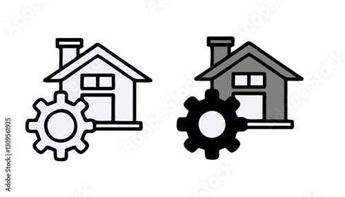 A set of line icons related to construction. Construct, worker, tools, machines, oil, wall, drill, measure, excavator and so on. Vector outline icons set.
